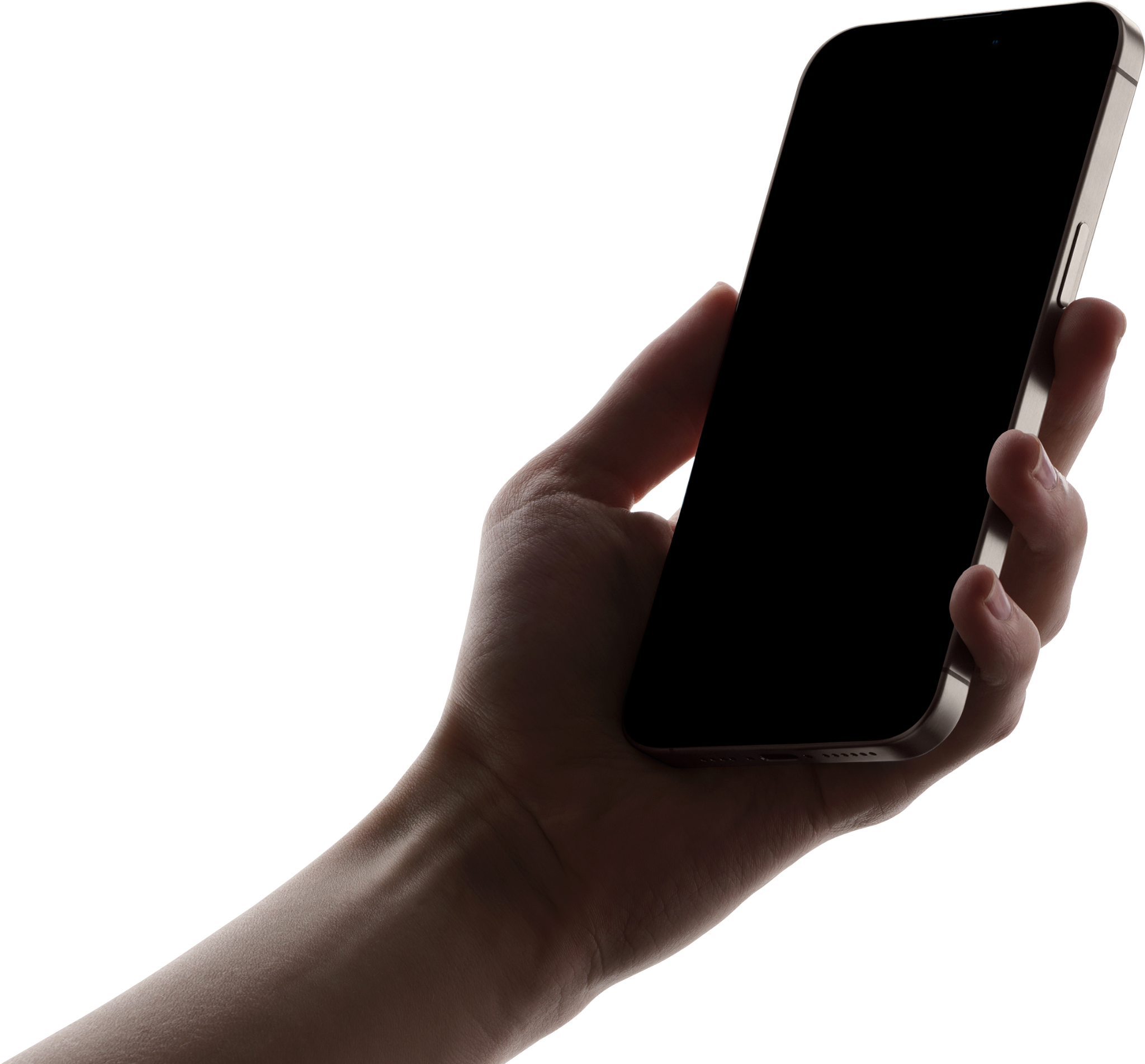 Hand holding a smartphone